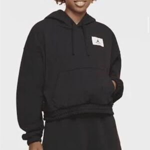 Nike size SMALL Black WOMEN'S JORDAN ESSENTIALS CROPPED HOODIE